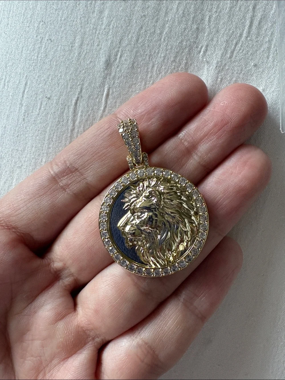 Gold Lion Coin Pendant Necklace - Men Accessories Jewelry